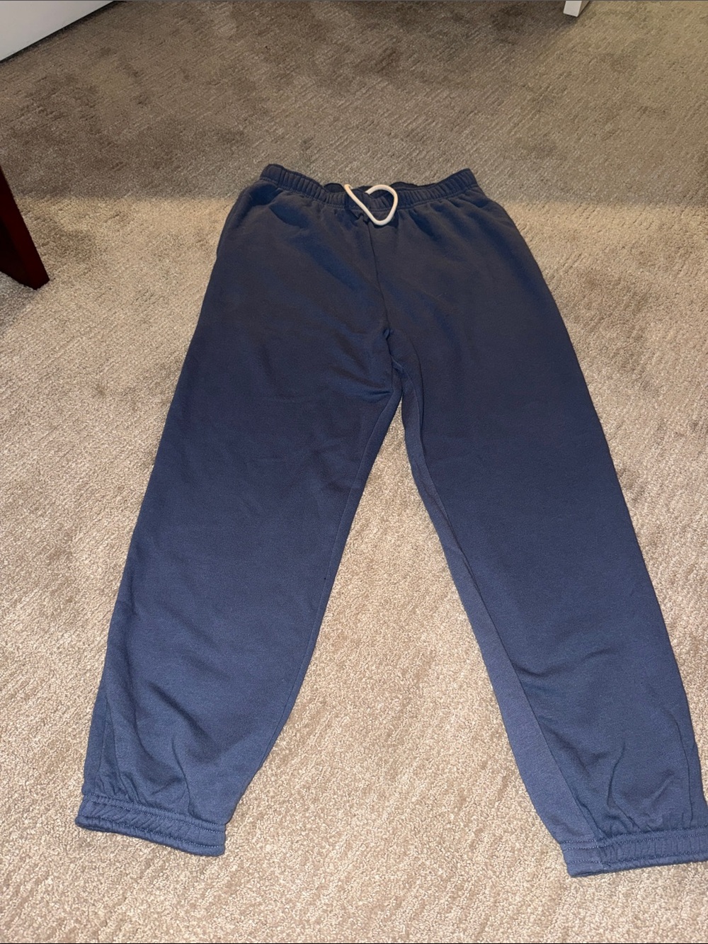 SO Navy Blue Kids Fleece Joggers with Drawstring